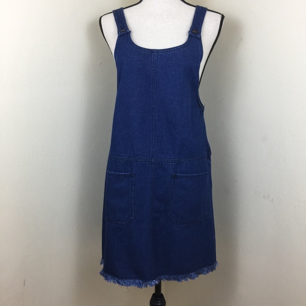 π. π₯. Love Fire. Jean Jumper Dress. Sz L. - Picture 1 of 8